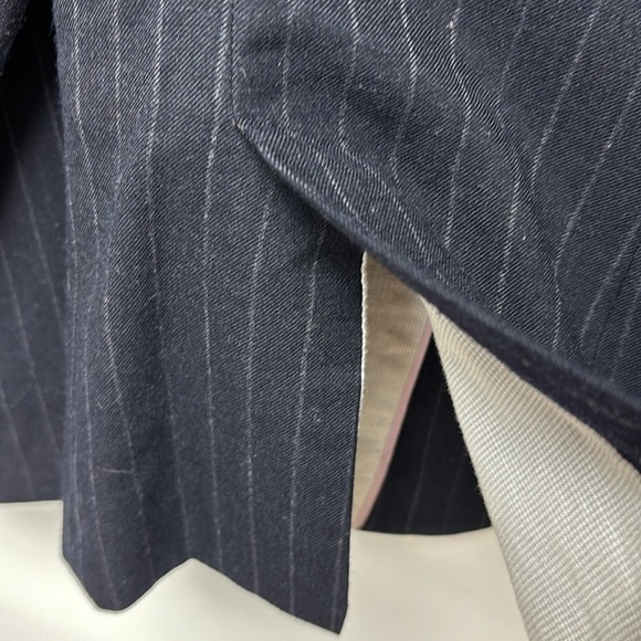 BANANA REPUBLIC Navy blue striped wool jacket rn 54023 stretch size 0 - Picture 7 of 12